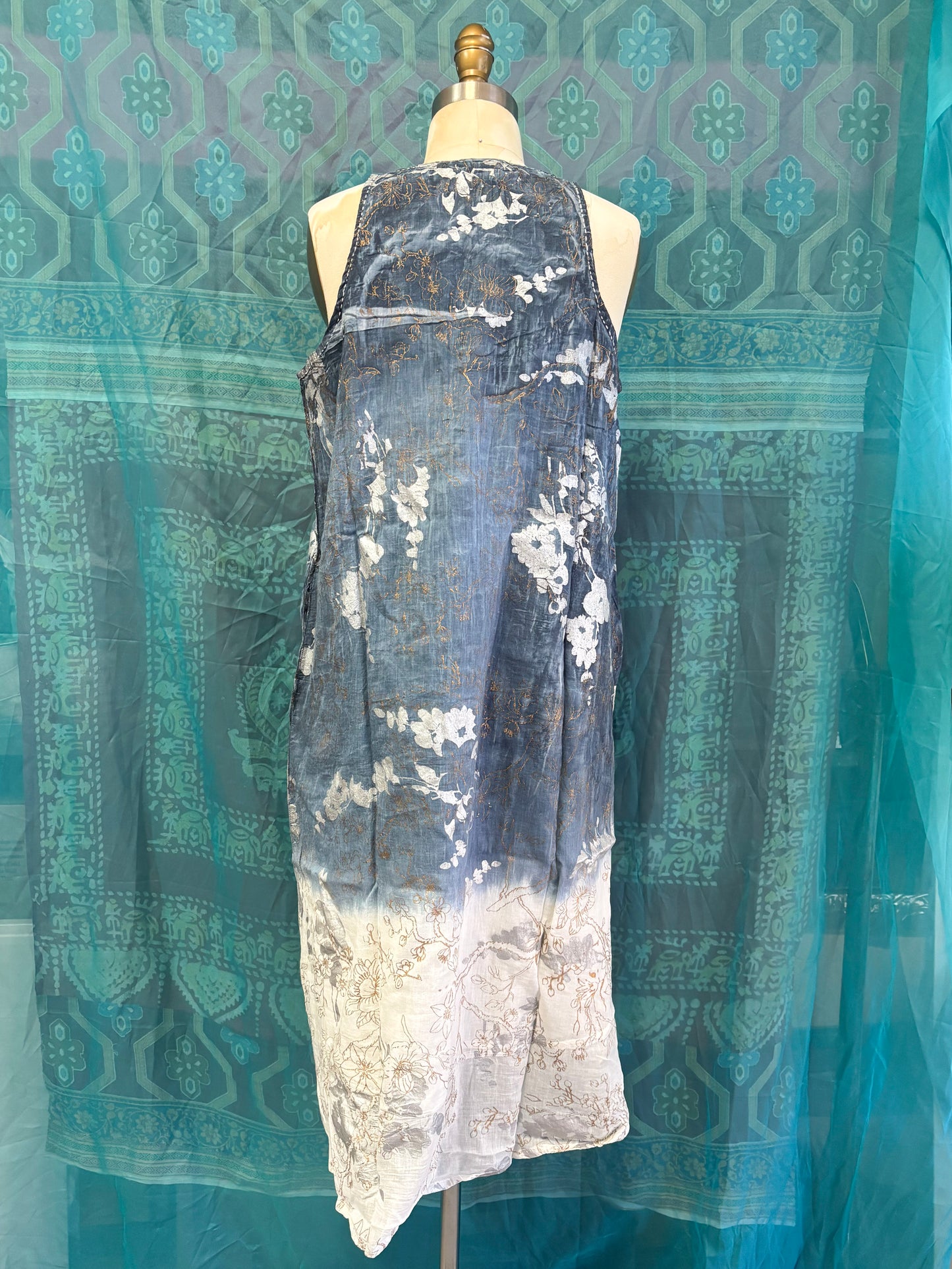 Mina Ombre Dress in Navy