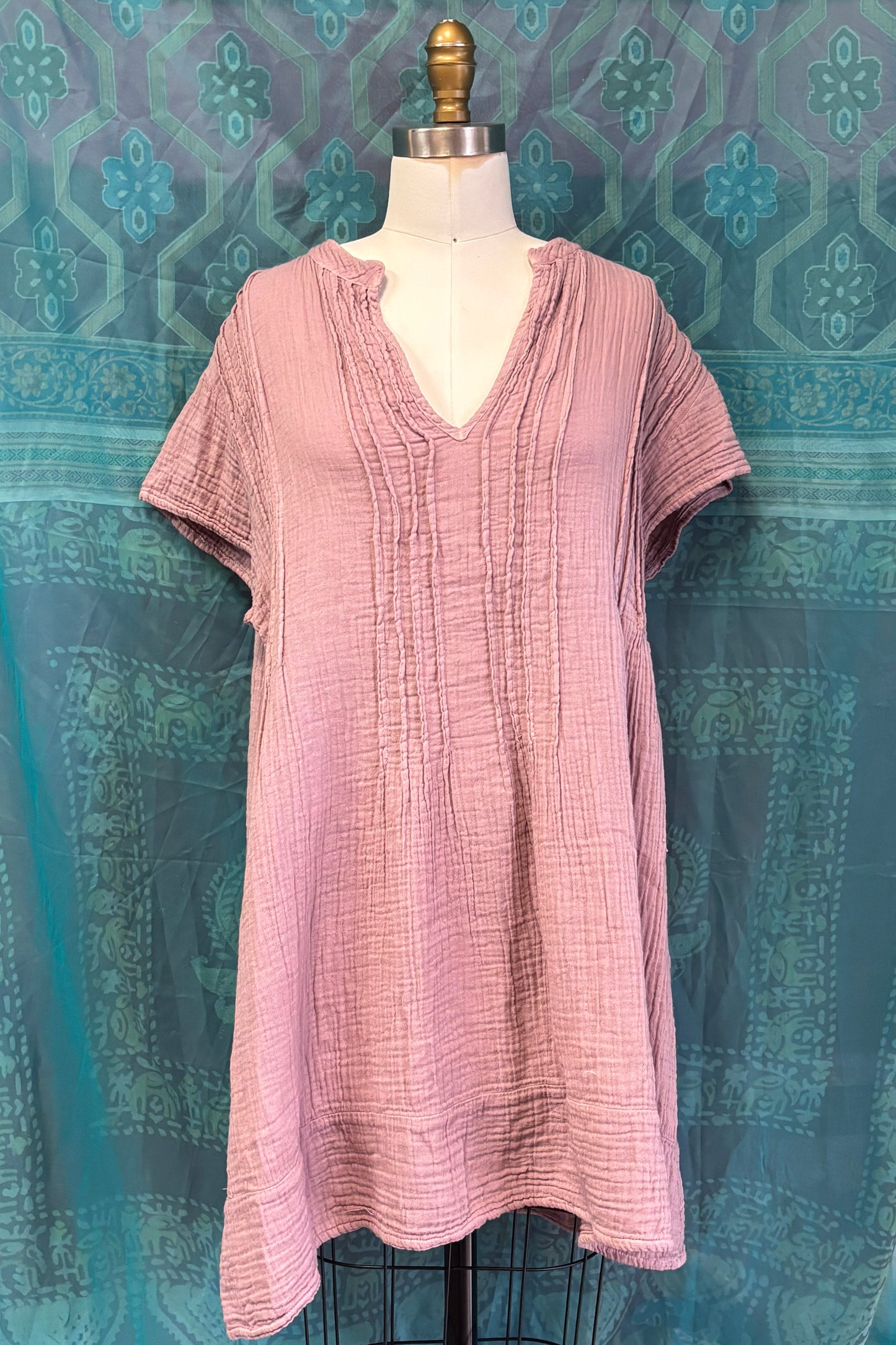 Pipa Cotton Dress in Dusty Pink
