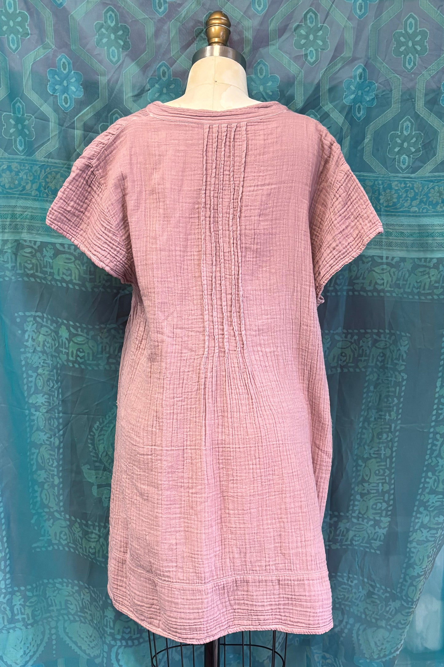 Pipa Cotton Dress in Dusty Pink