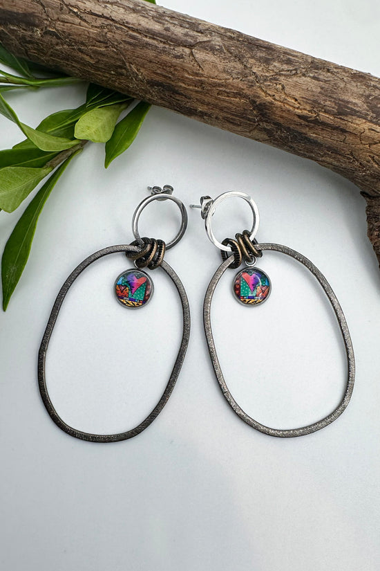 Spirit Lala: Small Art Wild Heart Double Circle Earrings