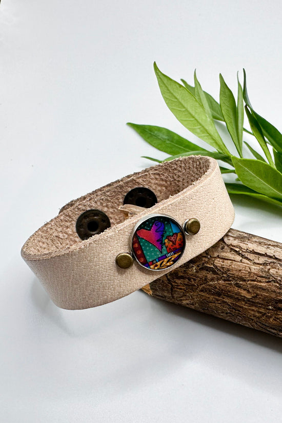 Spirit Lala: Wild Heart Leather Pendant Bracelet