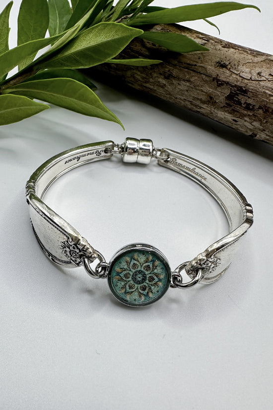 Spirit Lala: Green Mandala Spoon Bracelet