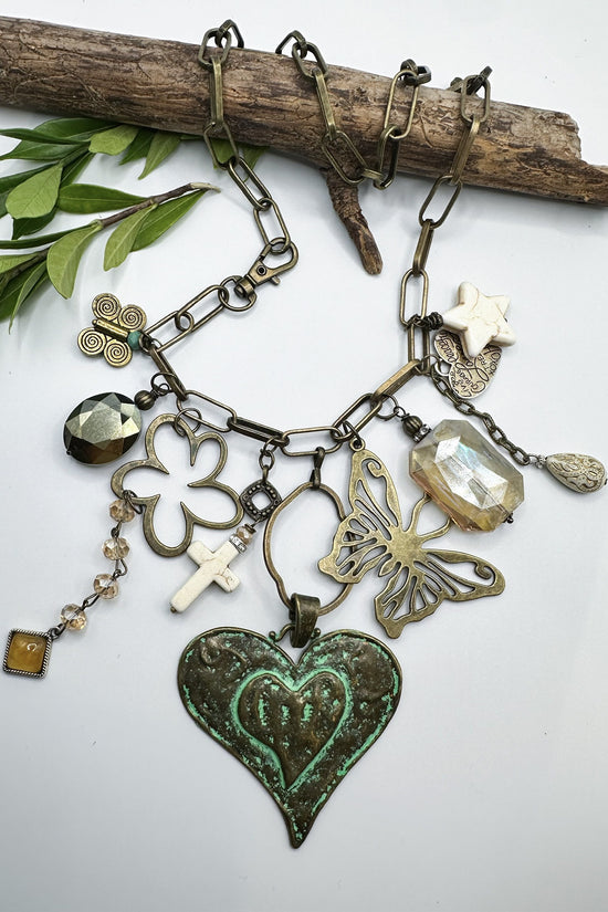 The Gypsy Large Heart Junk Necklace