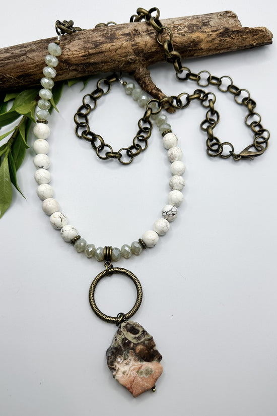 The Natural Sage & Agate Necklace