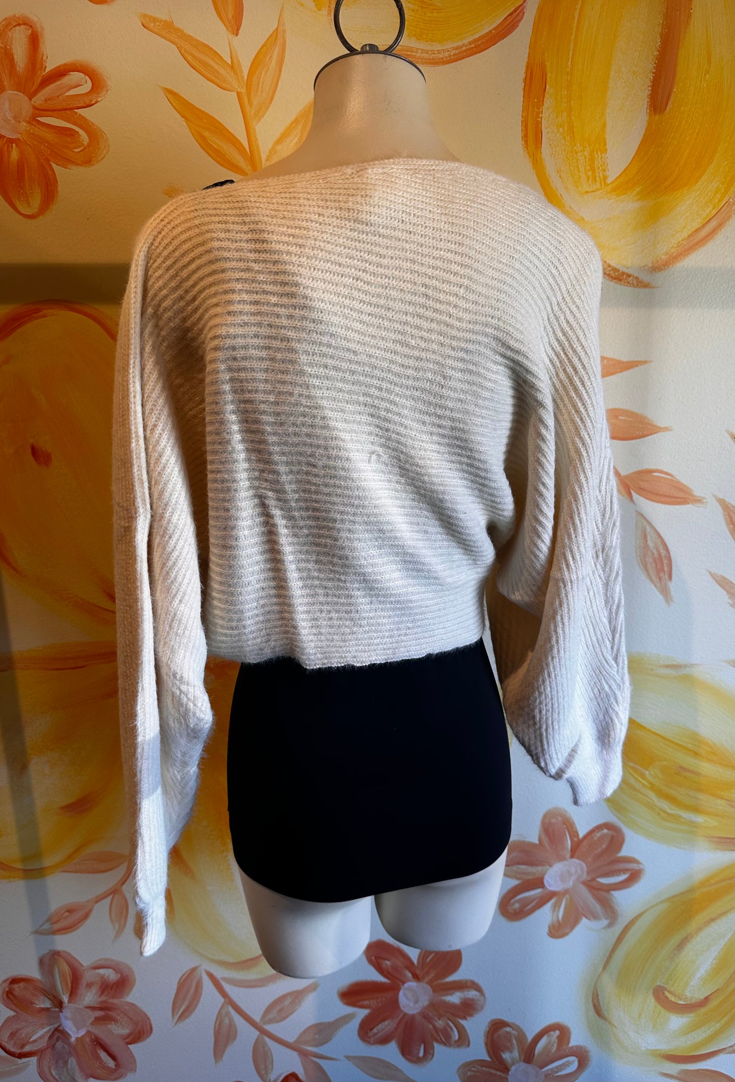 Final Sale Minnelli Boat Neck Top in Ivory