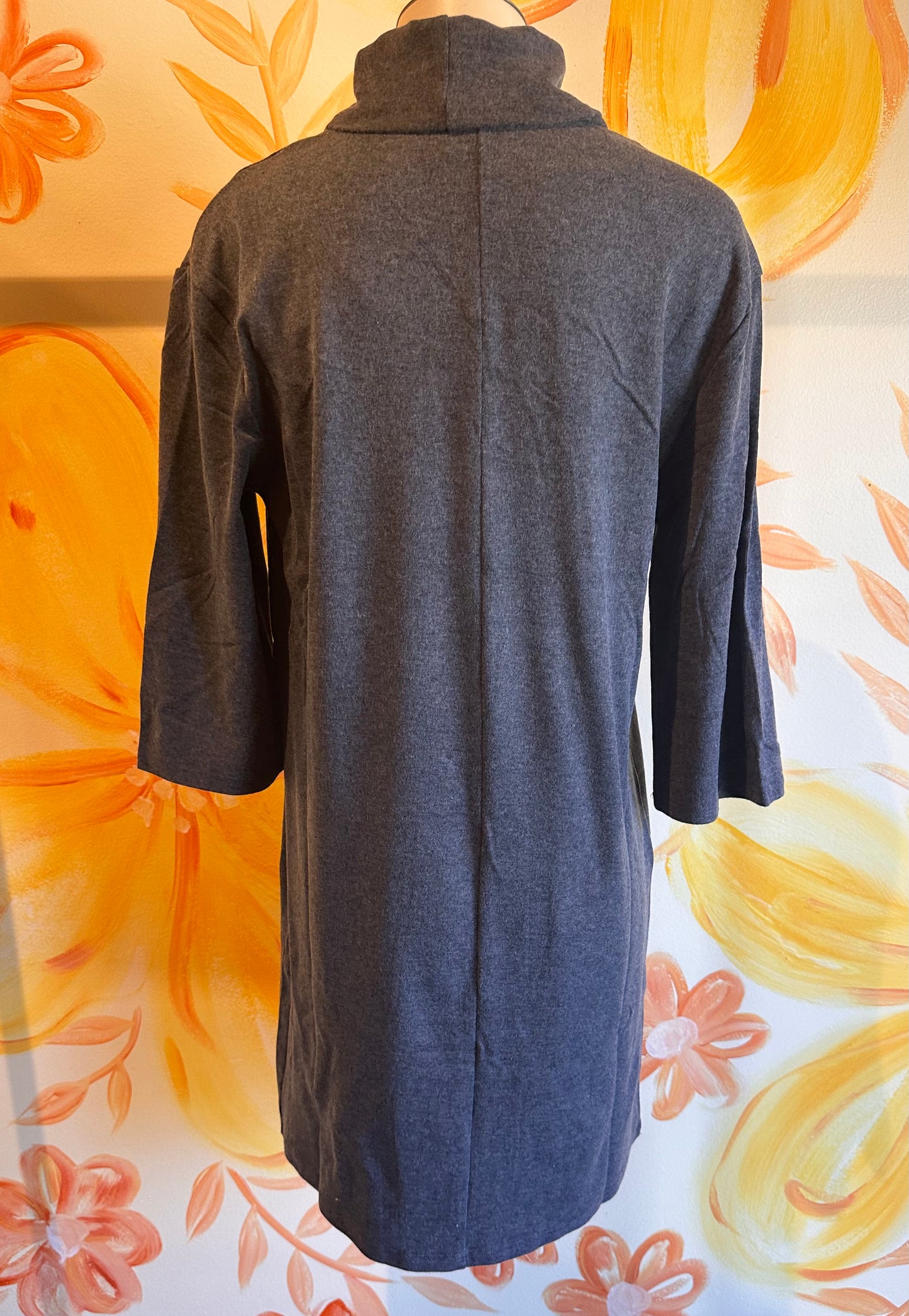 Final Sale Molly Mock Neck Dress in Dark Grey