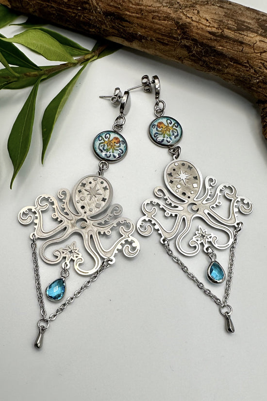 Spirit Lala: Octopus Chain Drop Earrings