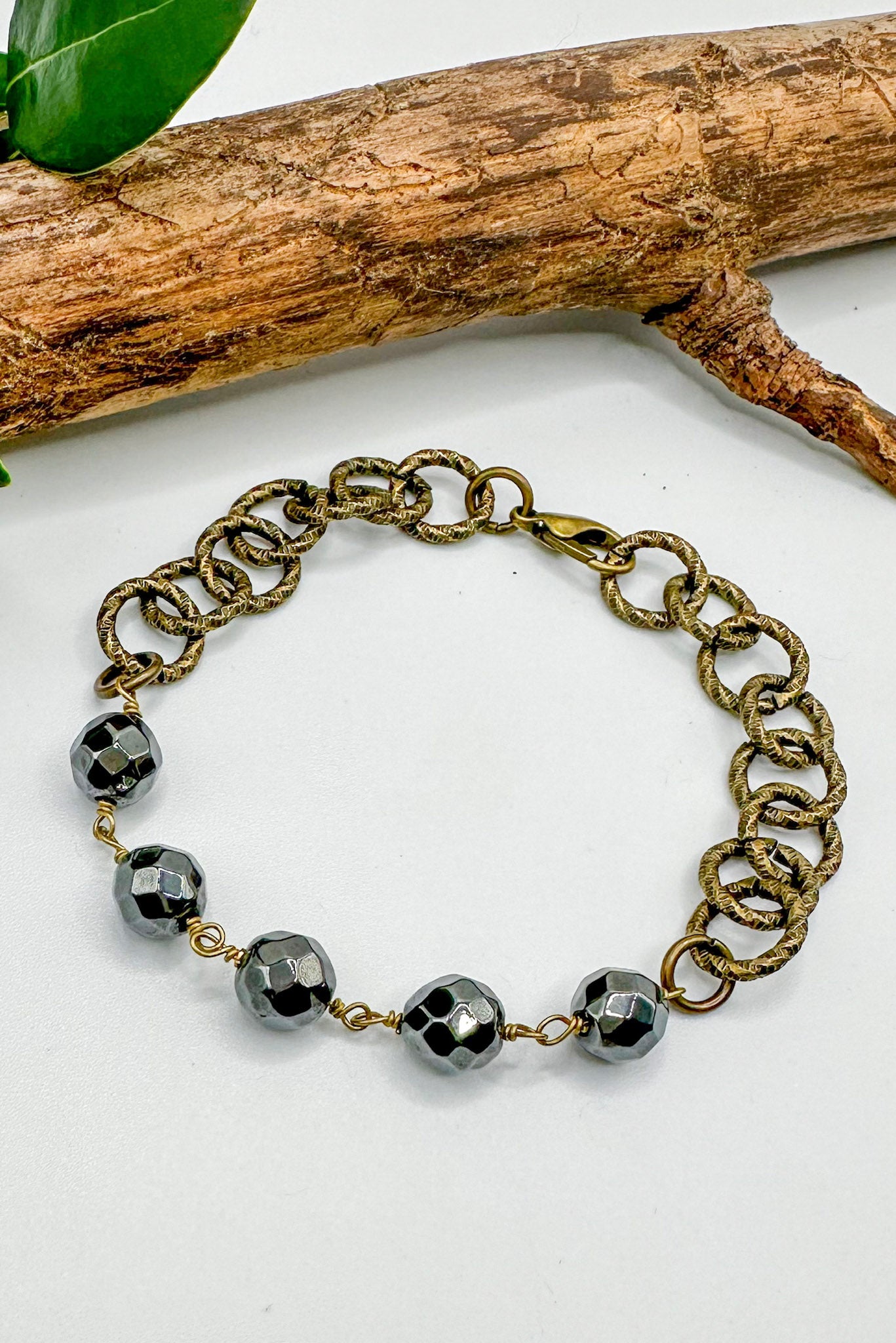 Spirit Lala Vintage Coin: The Simple Pyrite Brass Beaded Bracelet