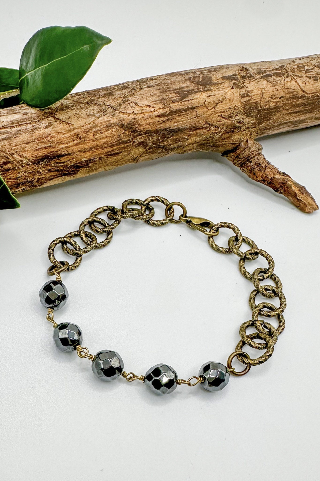 Spirit Lala Vintage Coin: The Simple Pyrite Brass Beaded Bracelet