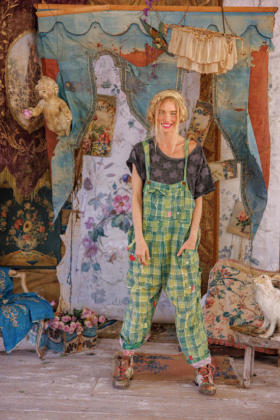 Magnolia Pearl Love Overalls in Uncle Joe's Plaid