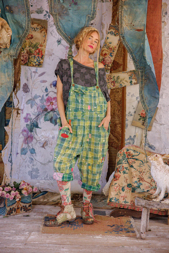 Magnolia Pearl Love Overalls in Uncle Joe's Plaid