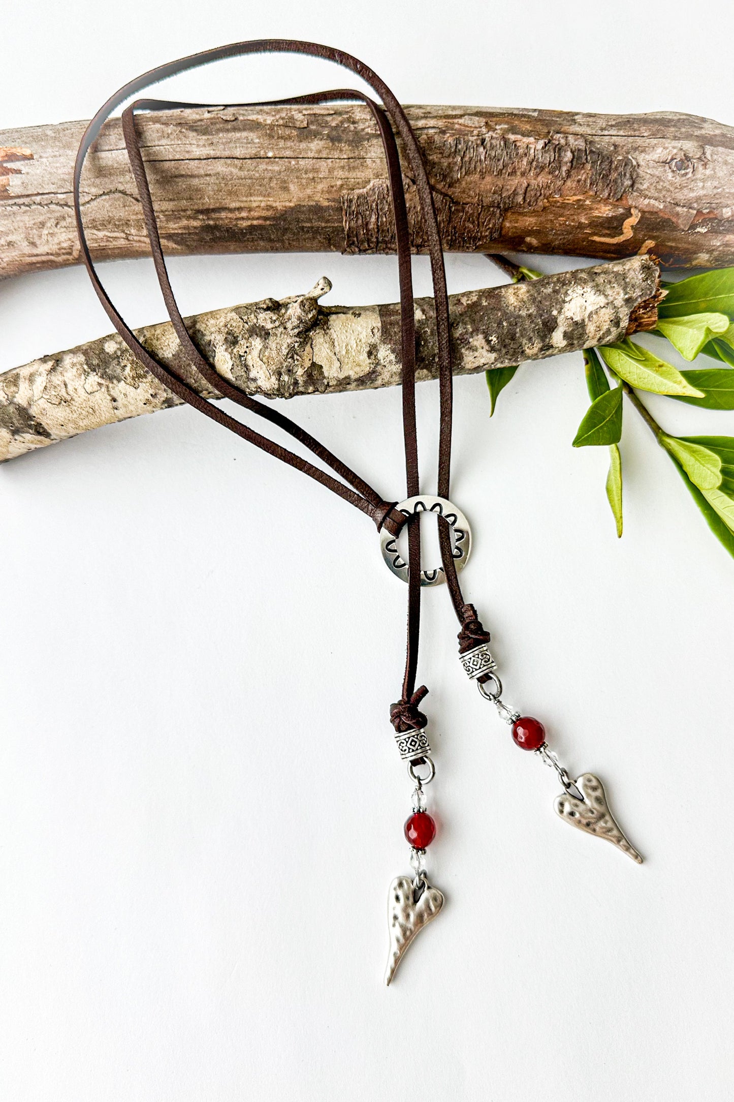 Spirit Lala Boho: Through The Heart Leather Toggle Necklace