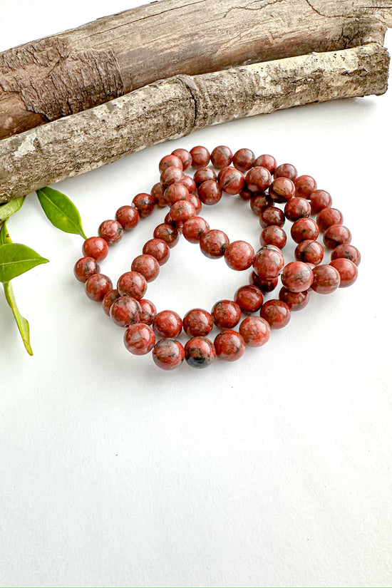 The Red Jasper Gemstone Beaded Bracelet