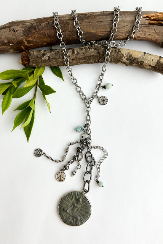 Spirit Lala Rustic: Zen Medallion Drop Necklace