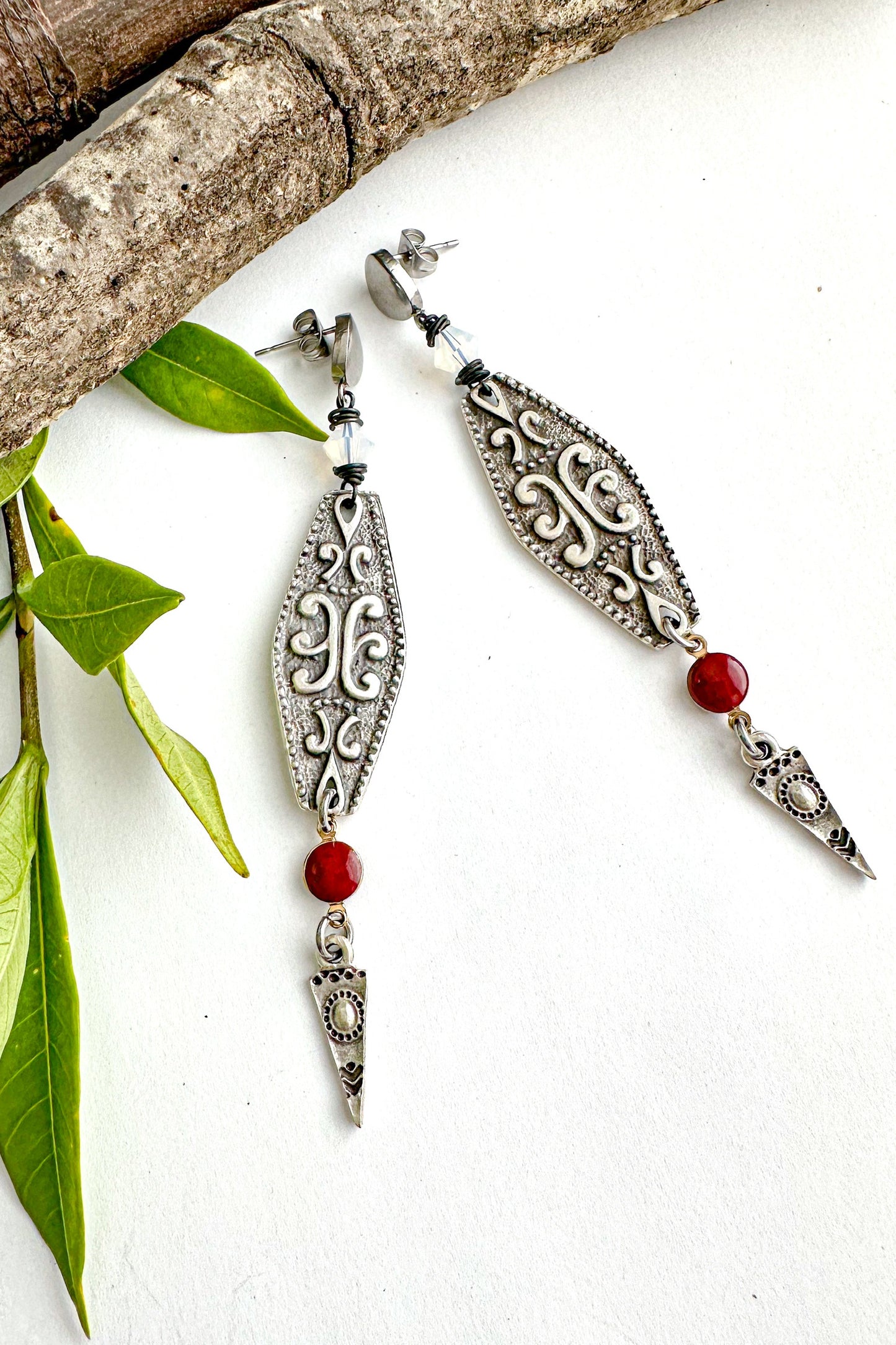 Spirit Lala Boho: Scroll Charm Drop Earrings