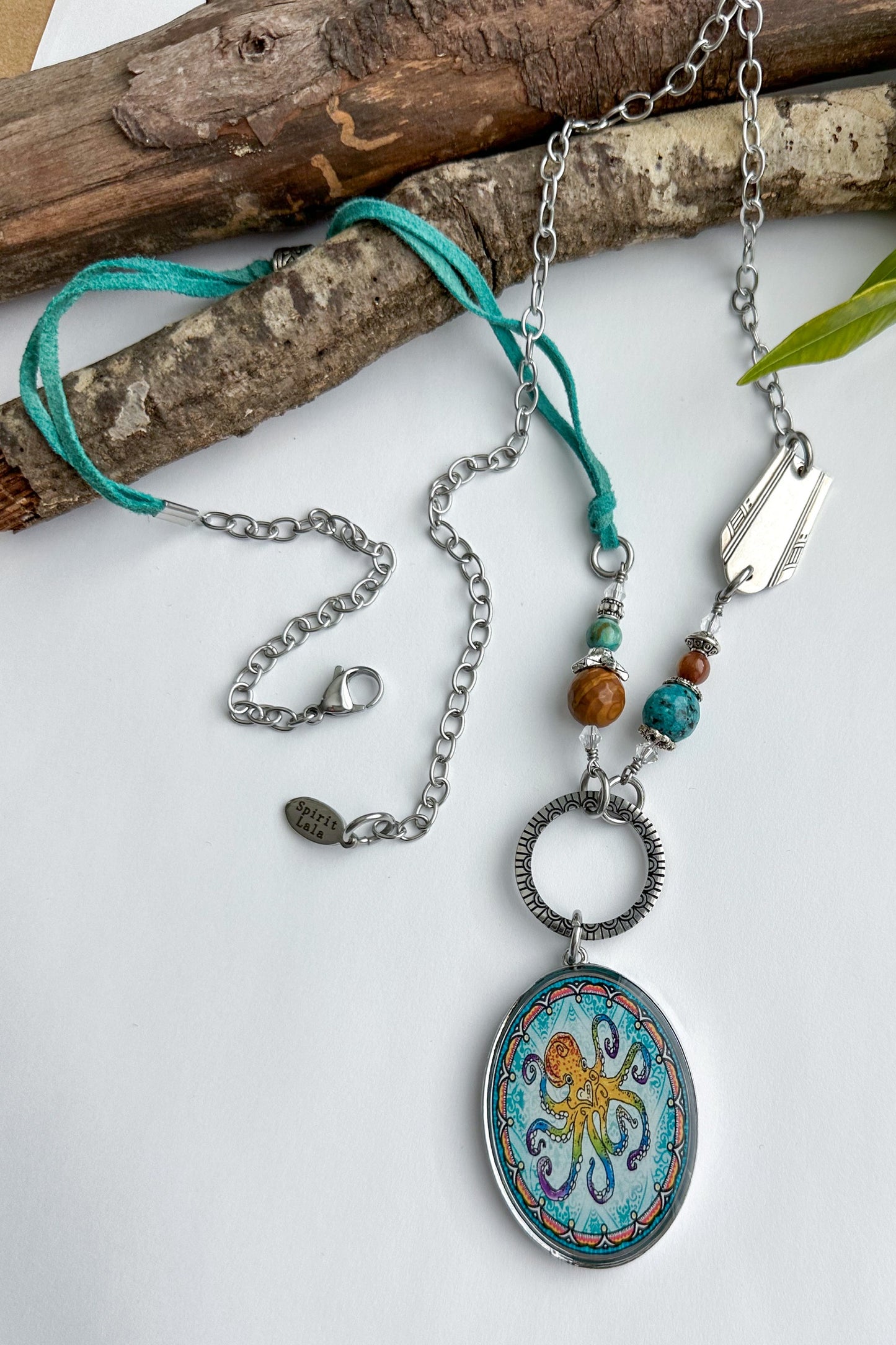 Spirit Lala: Octopus Large Oval Spoon Necklace