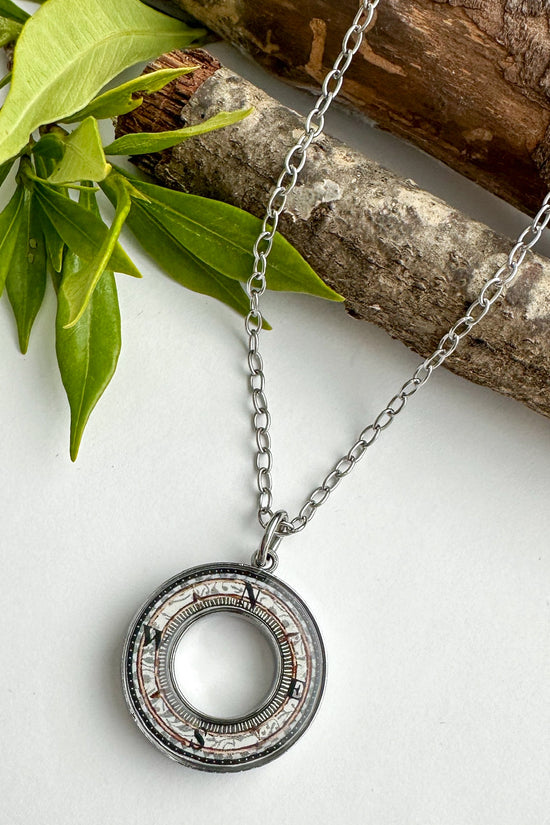 Spirit Lala: Compass Open Circle Pendant Necklace
