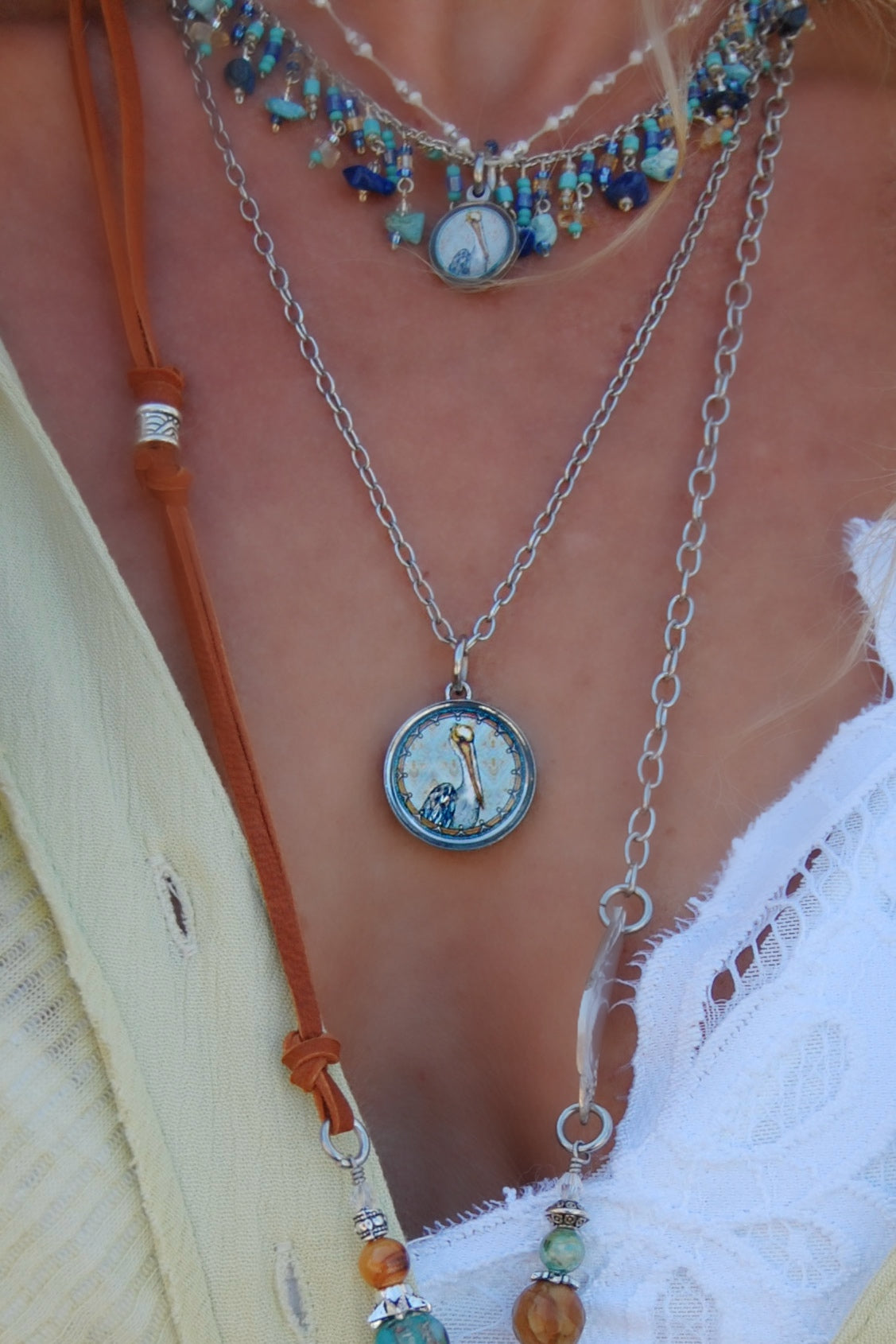 Spirit Lala: Pelican Pendant Necklace