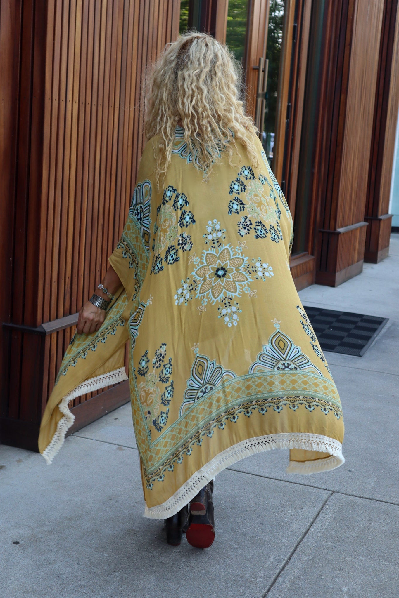 The Lucette Kimono in Mustard