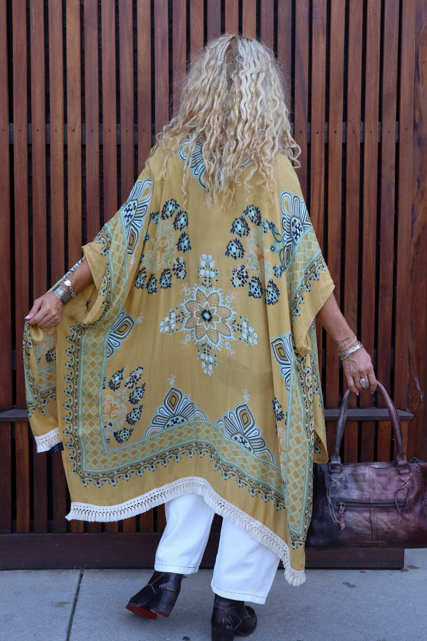 The Lucette Kimono in Mustard