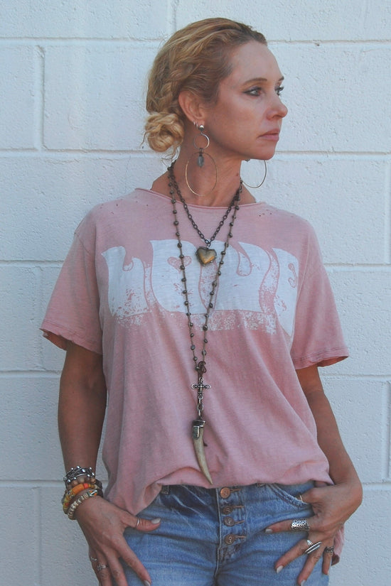 Magnolia Pearl Groovy Love T Top in Molly - SpiritedBoutiques Boho Hippie Boutique Style Top, Magnolia Pearl