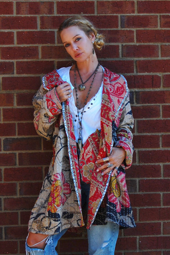 The Dahlia Patchwork Jacket in Corduroy - SpiritedBoutiques Boho Hippie Boutique Style Jacket, The Roots