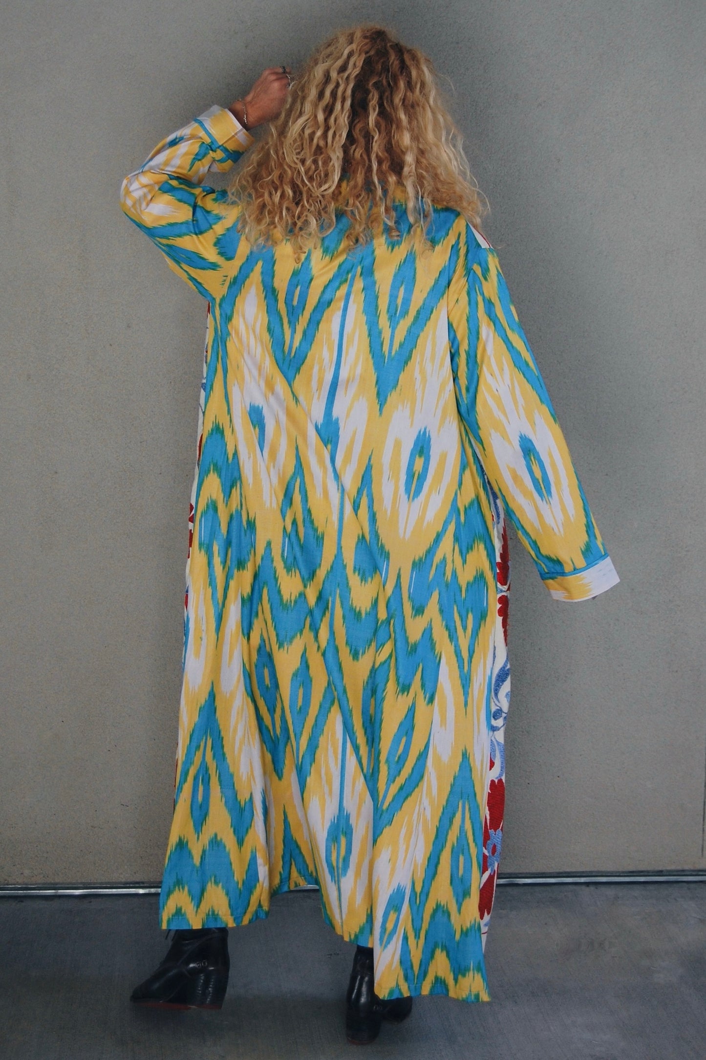 The Dreamer Jacket in Tropical Ikat - SpiritedBoutiques Boho Hippie Boutique Style Jacket, Spirited