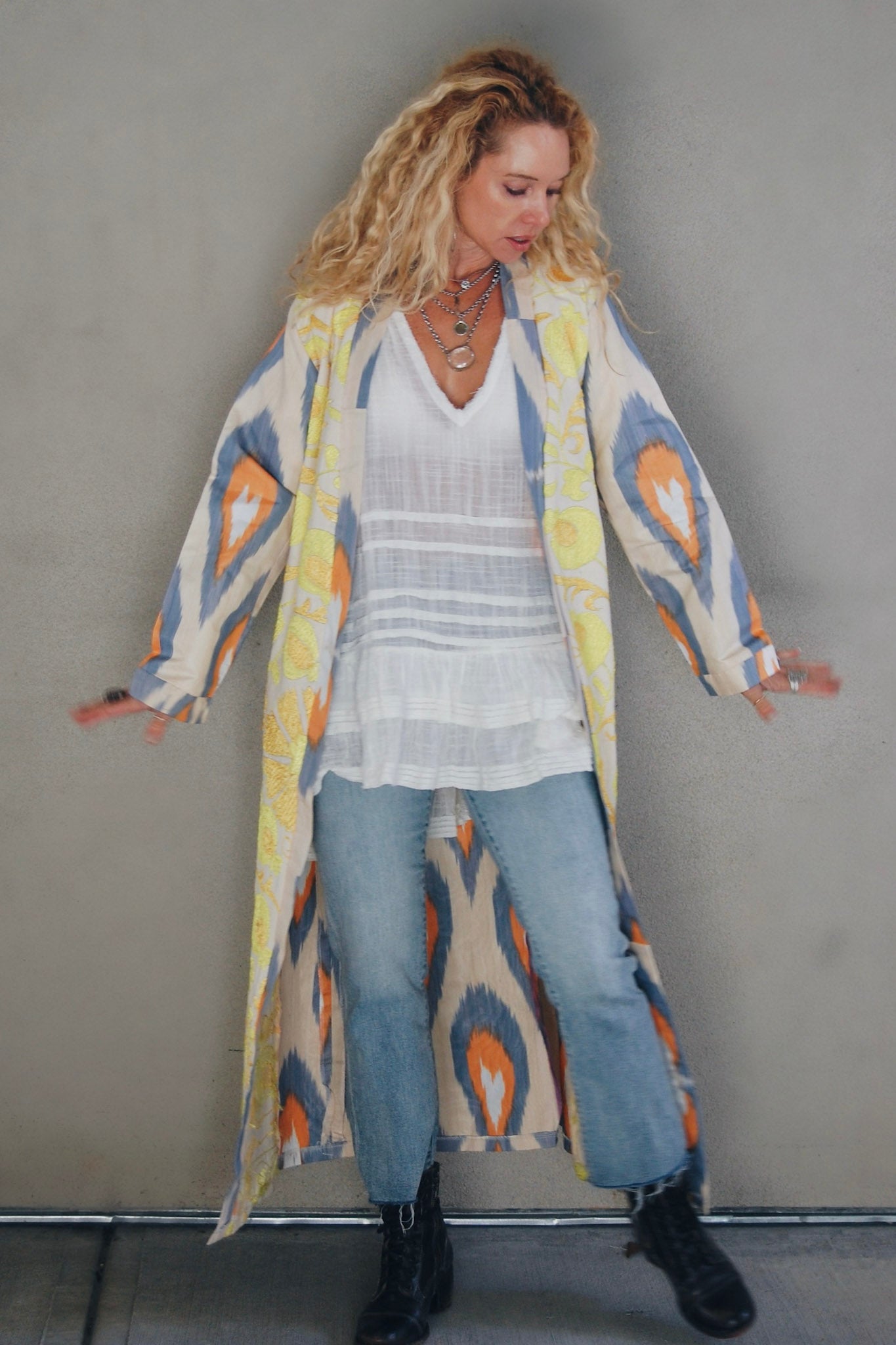 Load image into Gallery viewer, The Amelia Jacket in Peacock - SpiritedBoutiques Boho Hippie Boutique Style Jacket, Spirited

