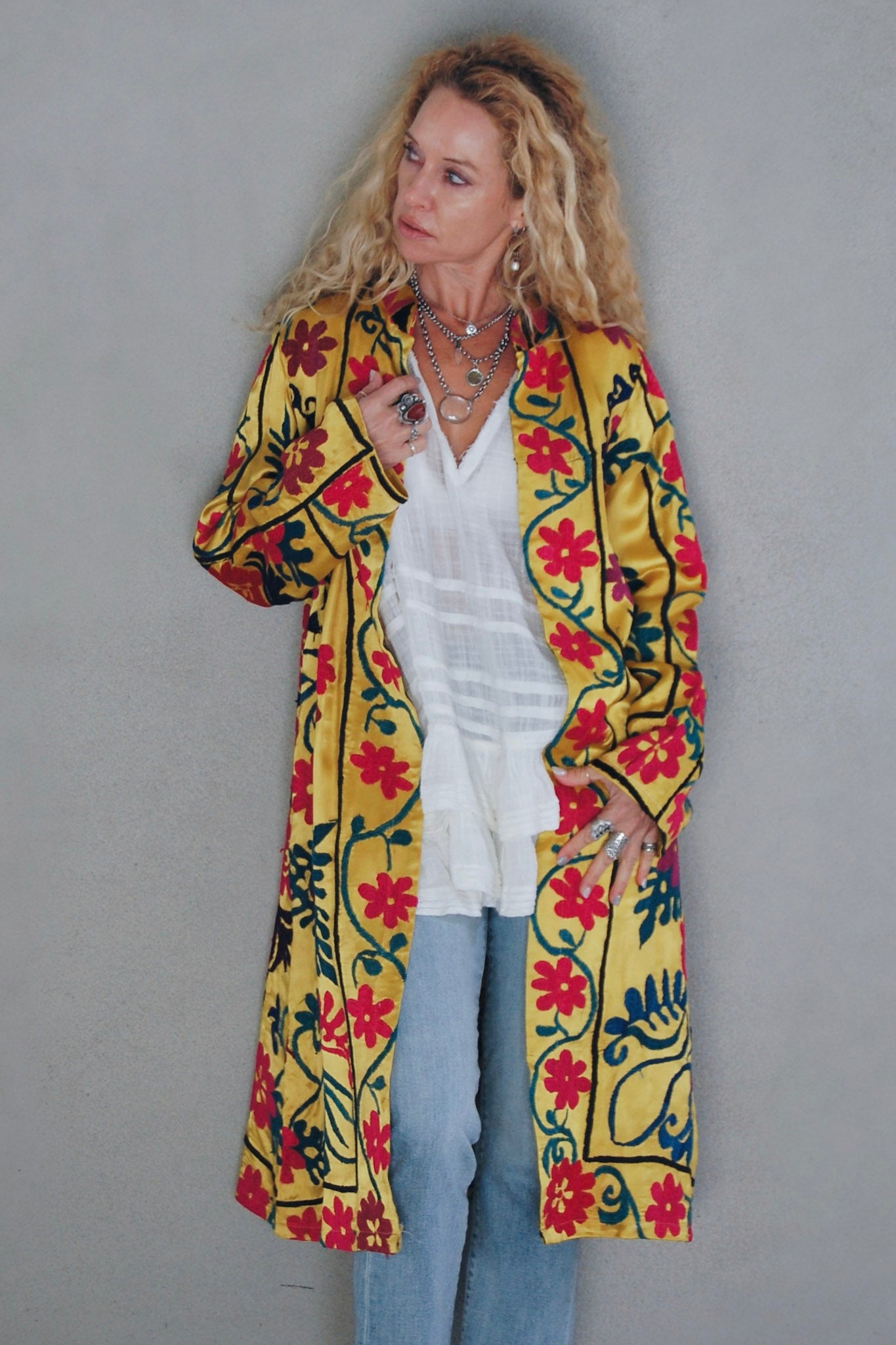 Load image into Gallery viewer, The Heavenly Jacket in Rosa - SpiritedBoutiques Boho Hippie Boutique Style Jacket, Spirited
