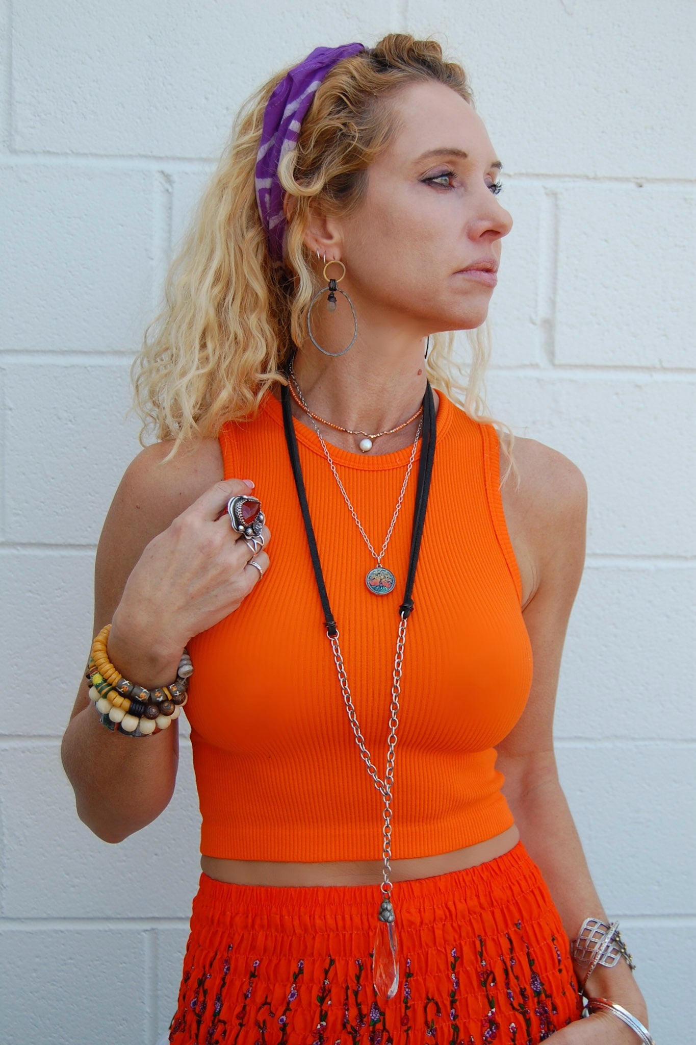 The Maggie Muscle Tank in Orange
