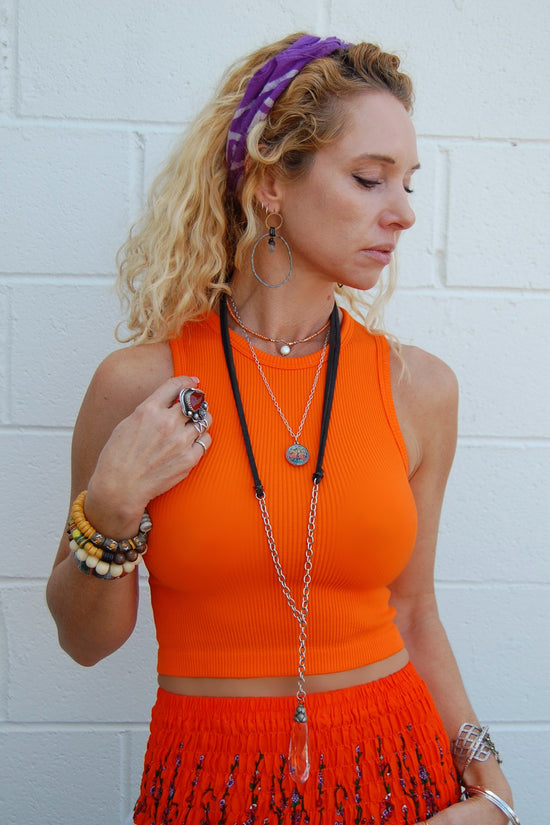 The Maggie Muscle Tank in Orange