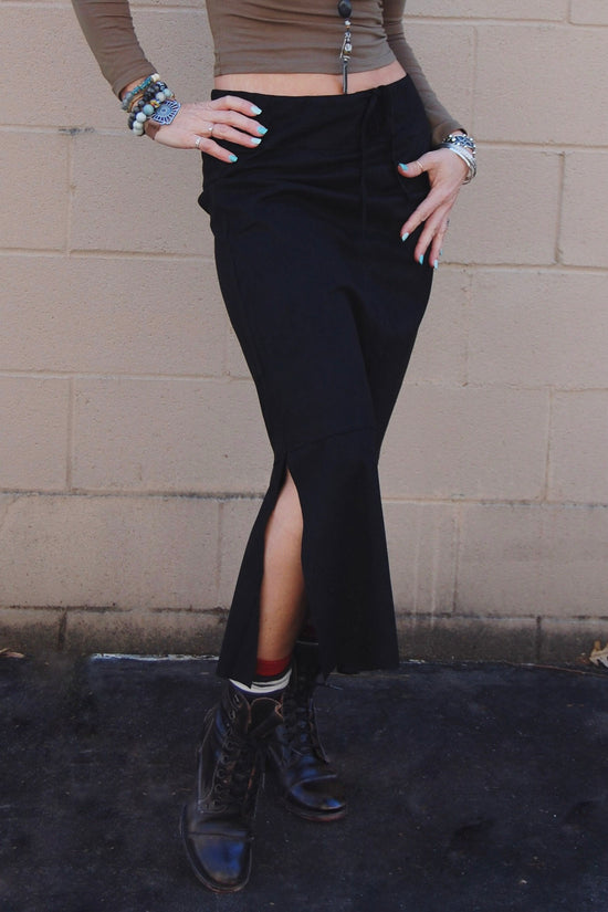 The Amelia Straight Skirt in Black