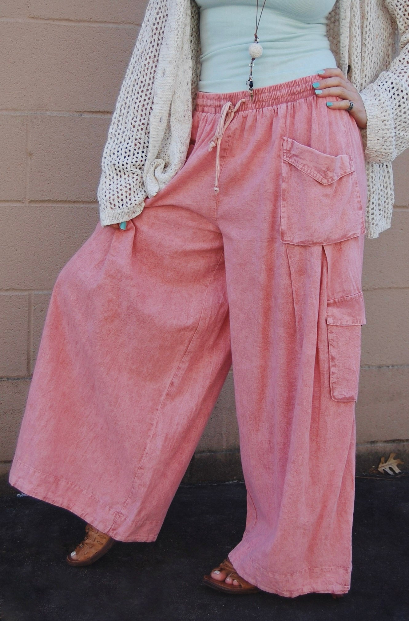 Lindsey Pocket Pants in Pink