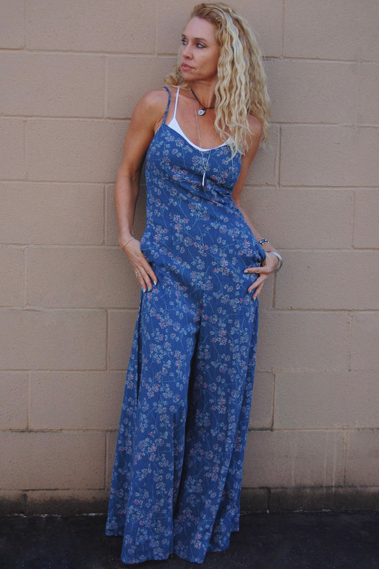Ditsy Cami Jumpsuit in Blue