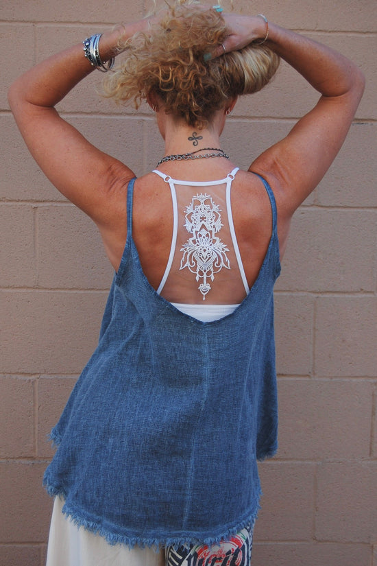 The Addison Tank in Navy