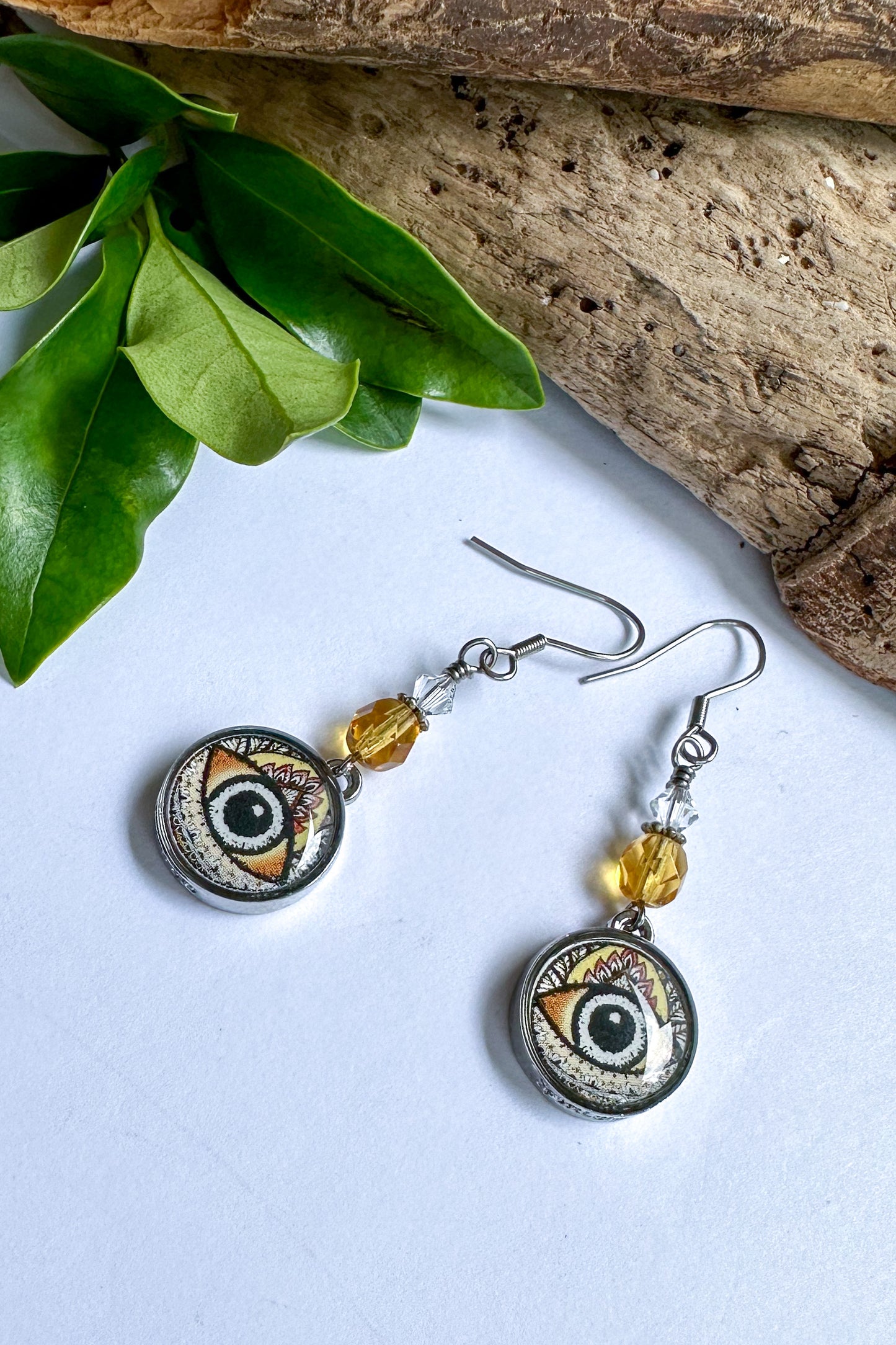 Eye Beaded Earrings - SpiritedBoutiques Boho Hippie Boutique Style Earrings, Spirit Lala