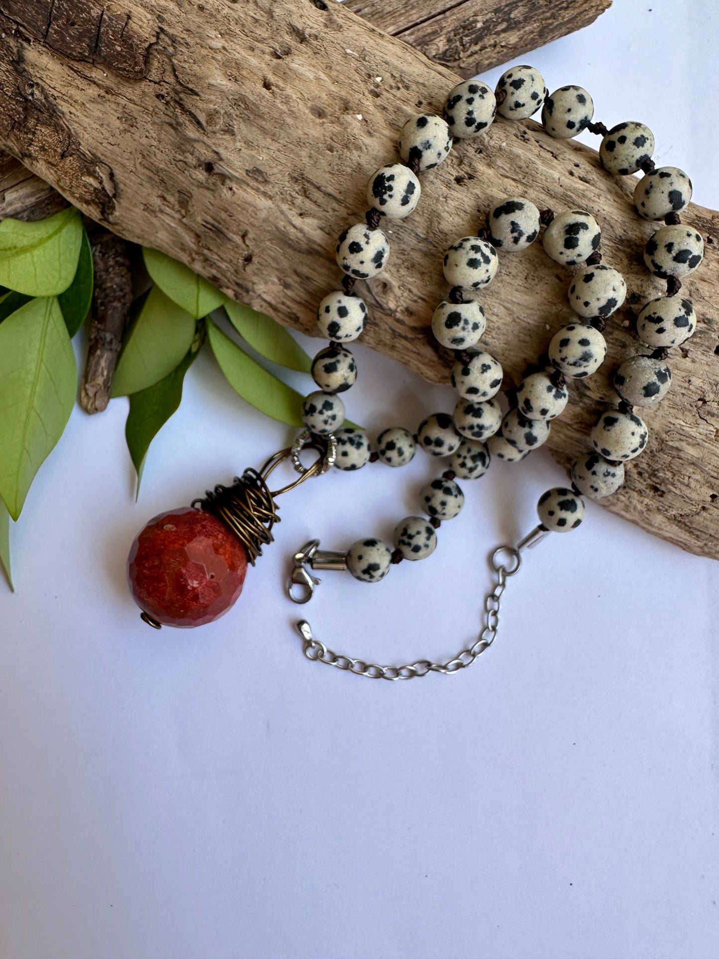 Aliyah Gemstone Drop Necklace - SpiritedBoutiques Boho Hippie Boutique Style Necklace, Spirit Lala Vintage Coin