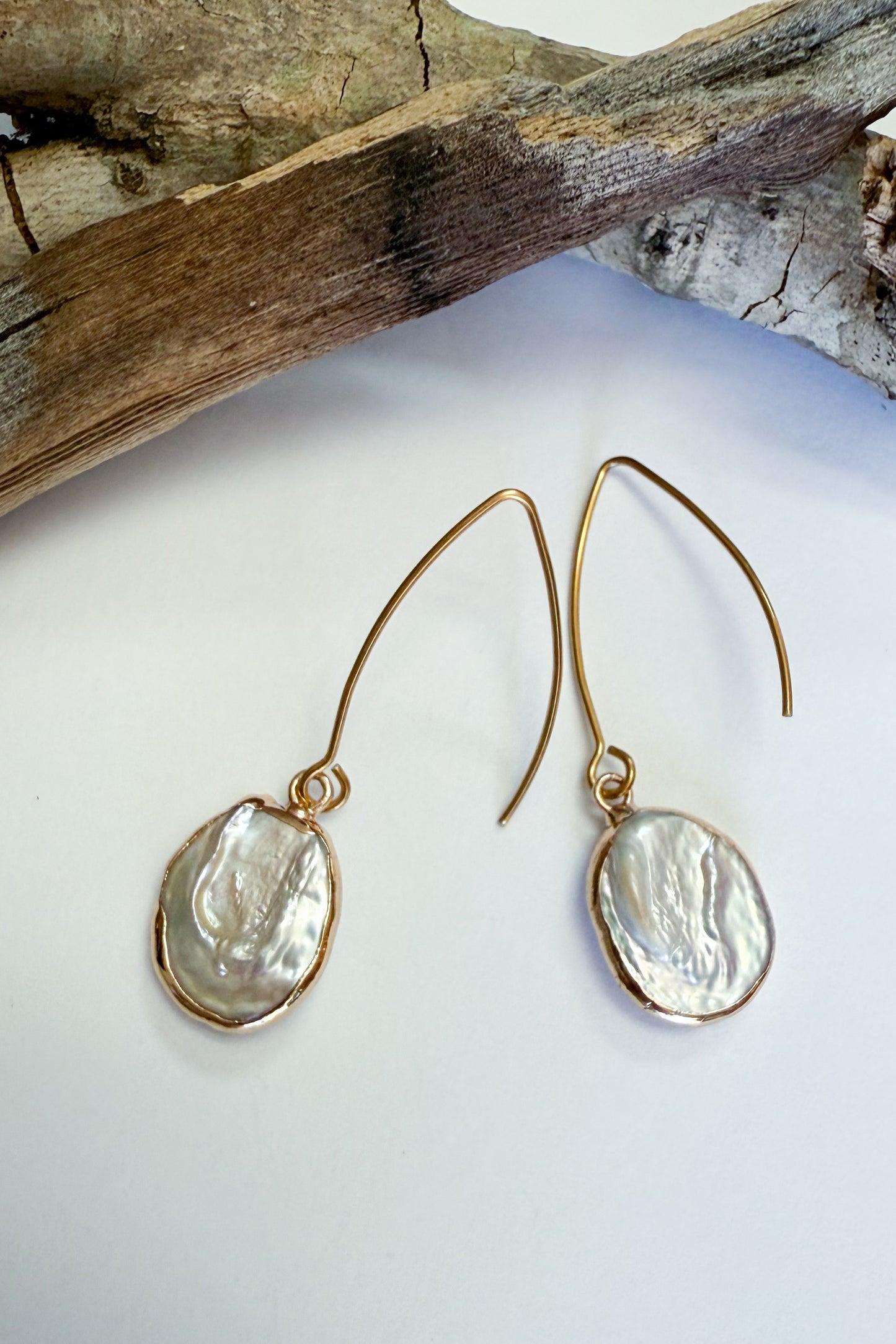 Circle Pearl Earrings