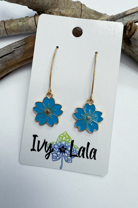 Hibiscus Charm Earrings