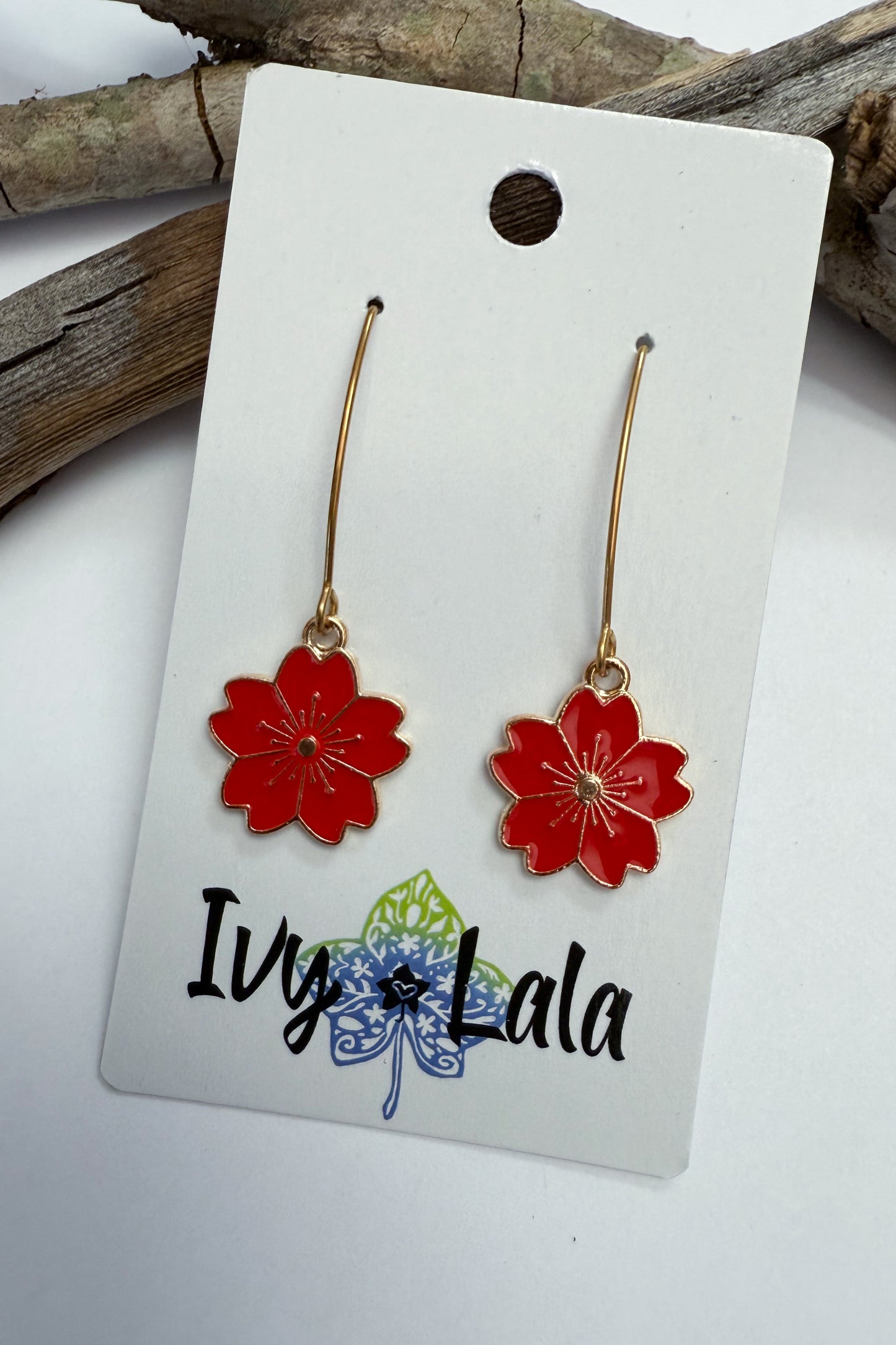 Hibiscus Charm Earrings