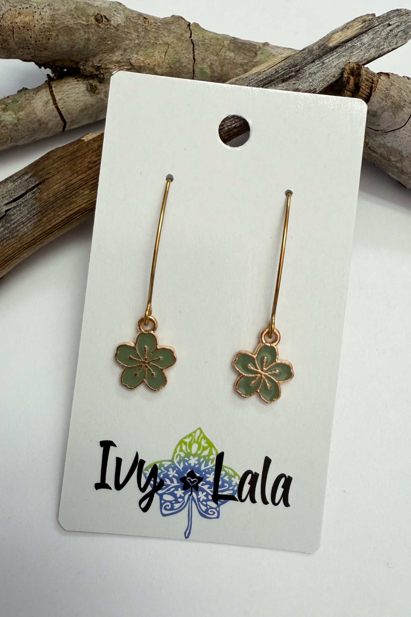 Hawiian Flower Charm Earrings