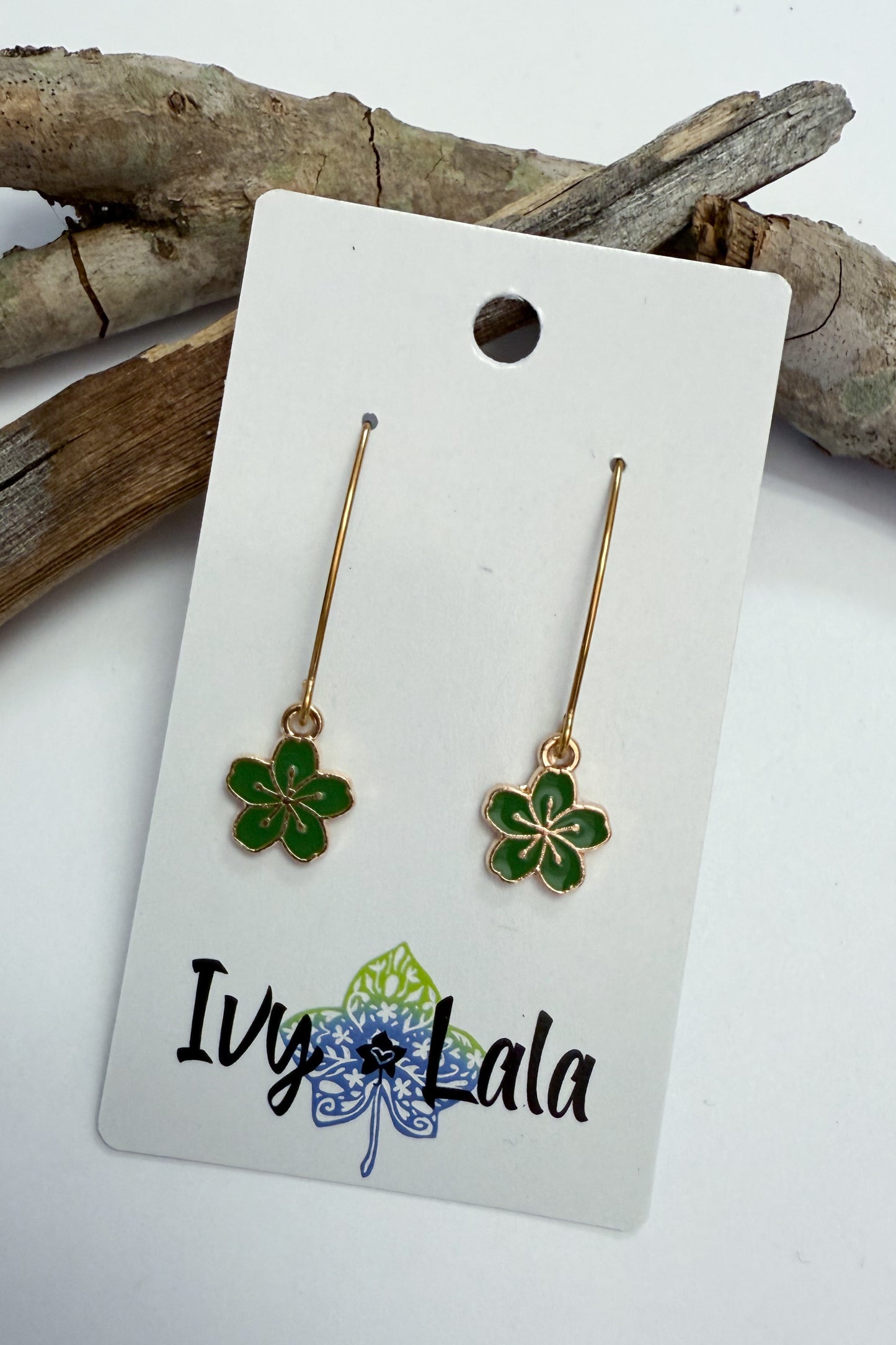 Hawiian Flower Charm Earrings
