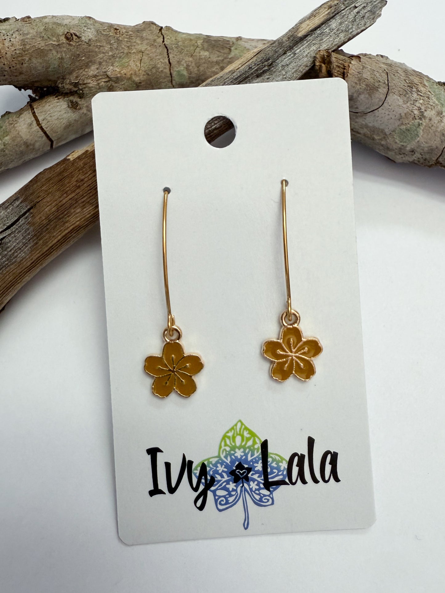 Hawiian Flower Charm Earrings