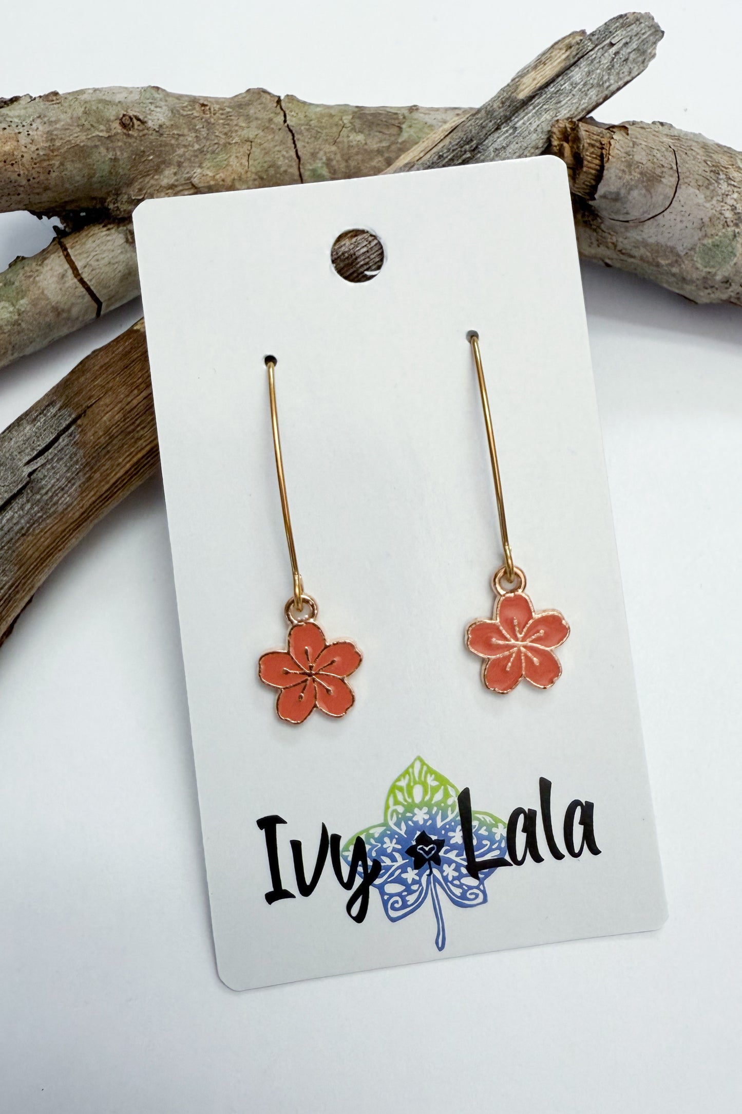 Hawiian Flower Charm Earrings