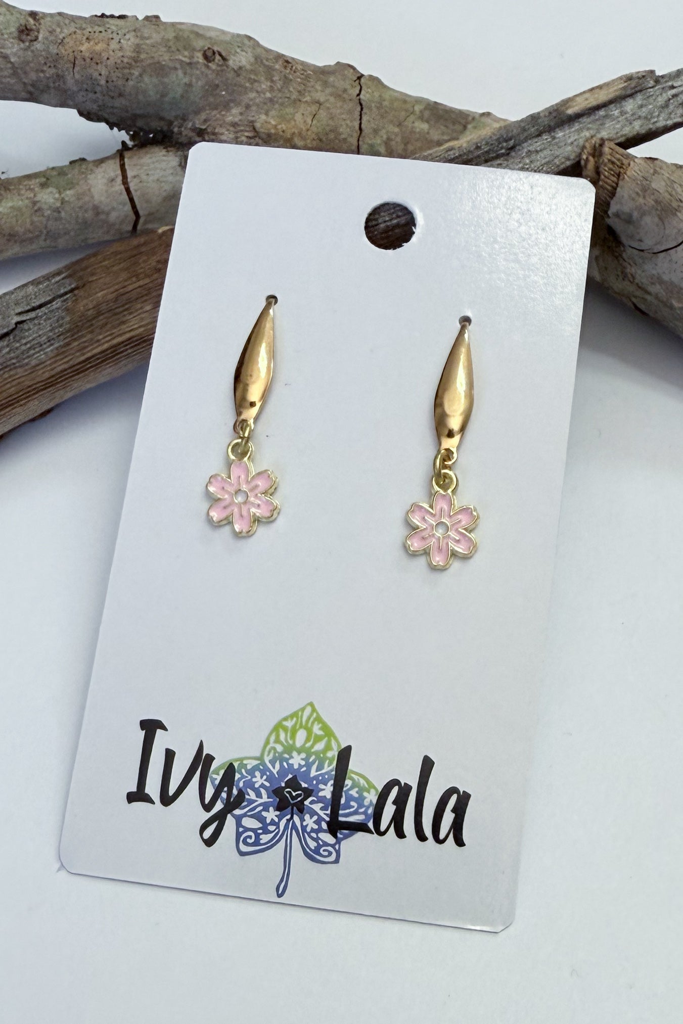 Small Flower Charm Earrings