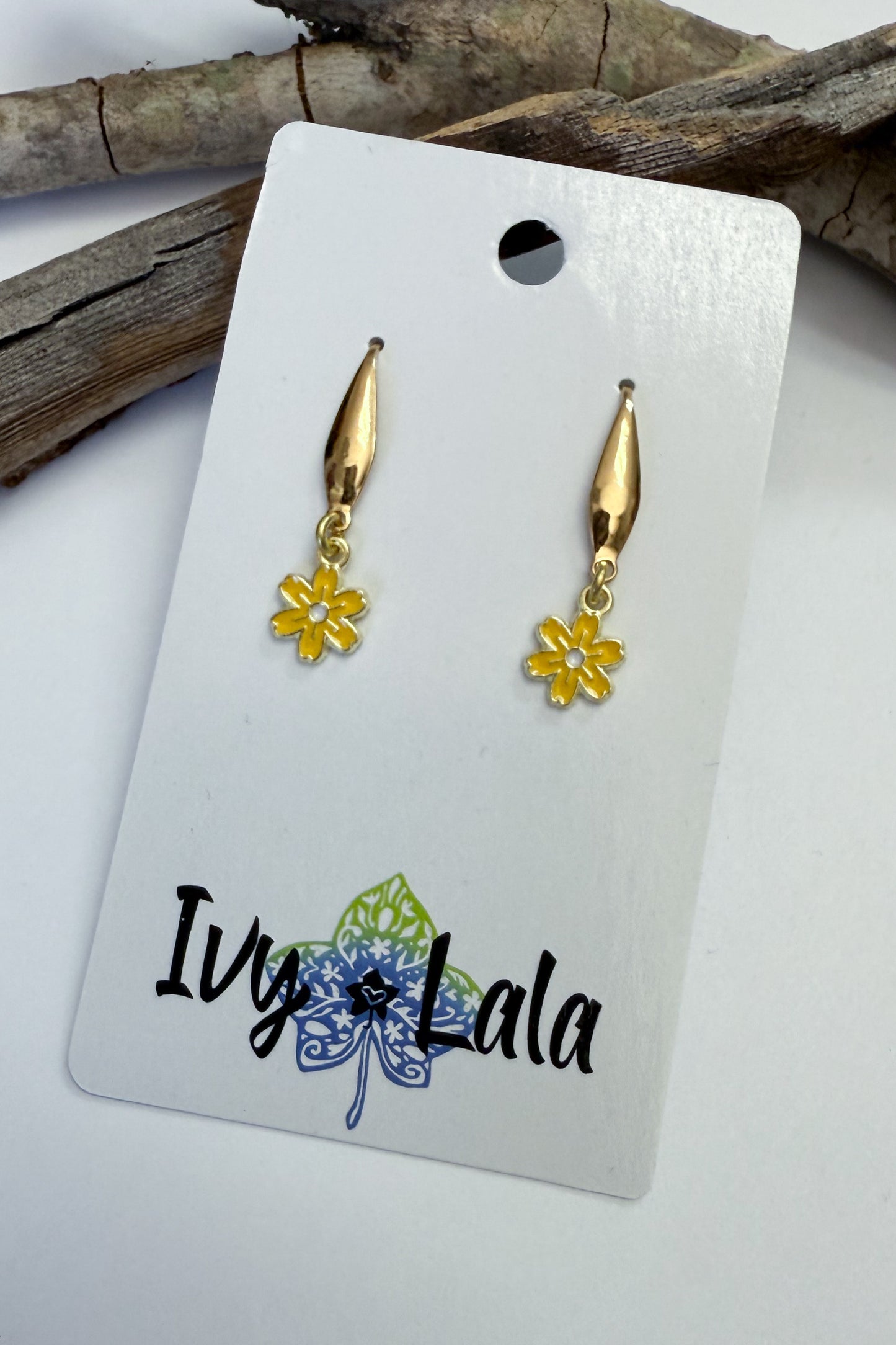 Small Flower Charm Earrings