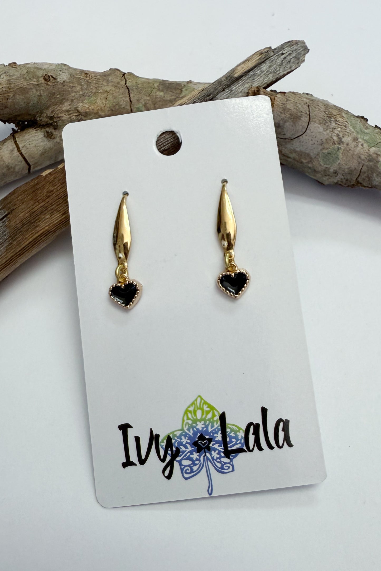 Mini Heart Charm Earrings