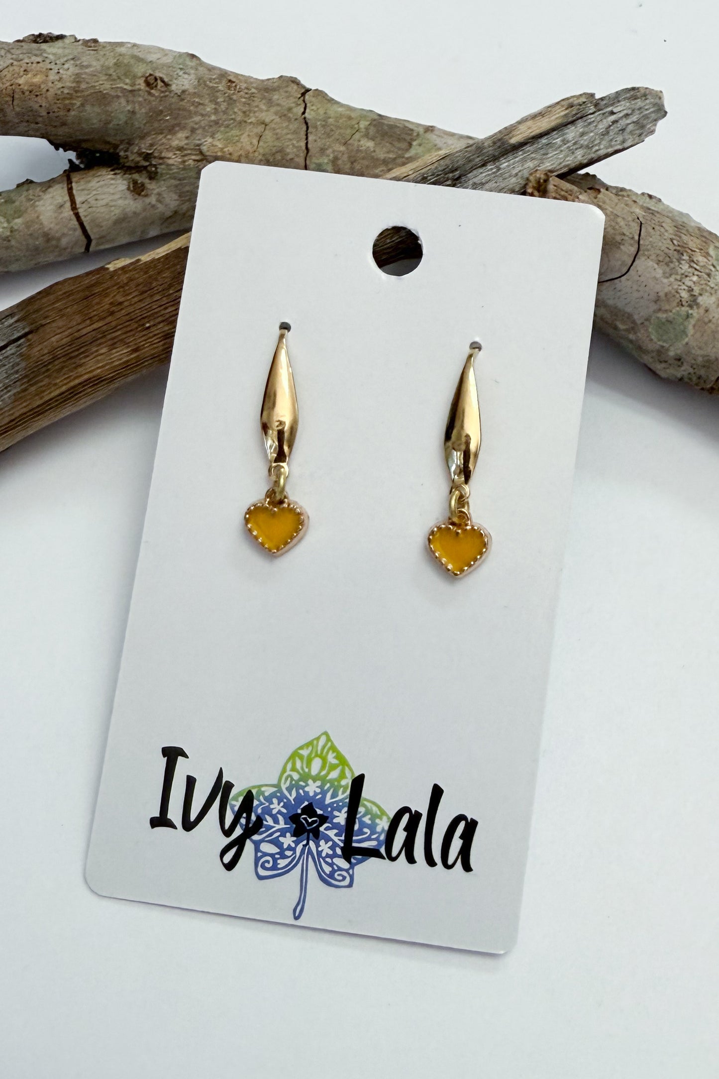 Mini Heart Charm Earrings