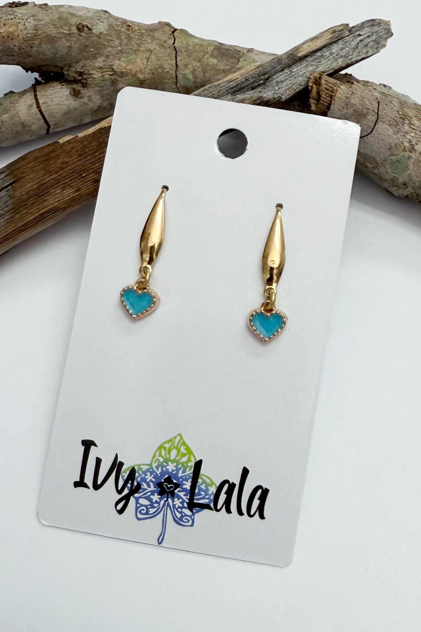 Mini Heart Charm Earrings