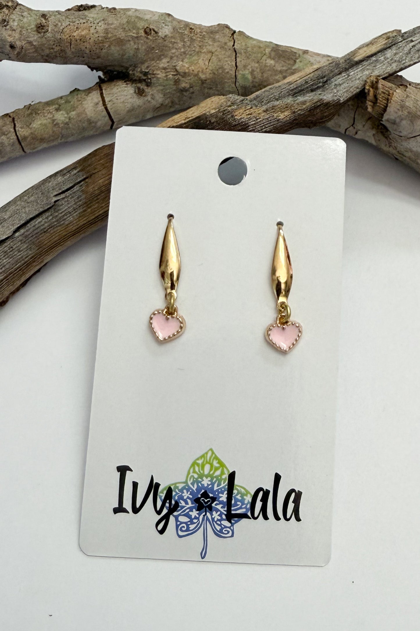 Mini Heart Charm Earrings